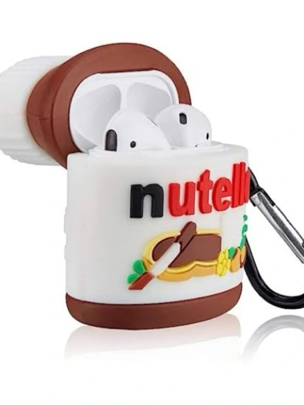 Nutella Brown & White AirPods Case Cover - Cute Jar Design